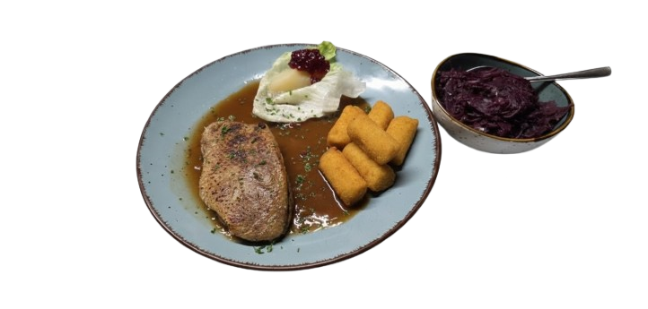 Entenbrust mit Rotkohl