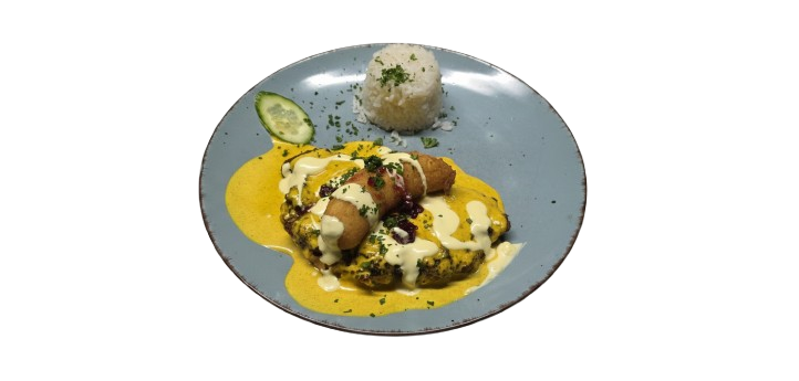 Schnitzel mit fruchtiger Currysauce